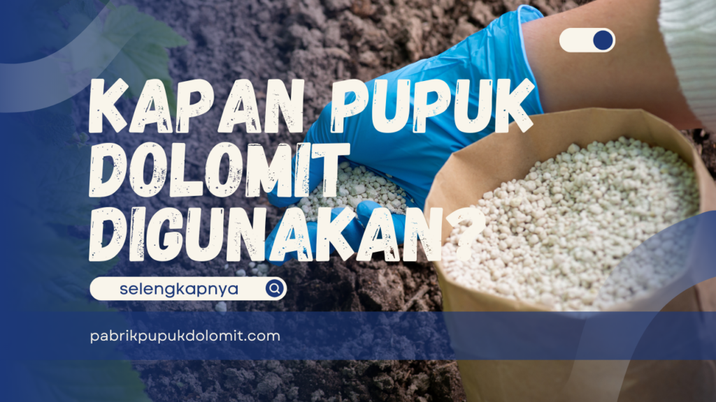 Kapan Pupuk Dolomit Digunakan?