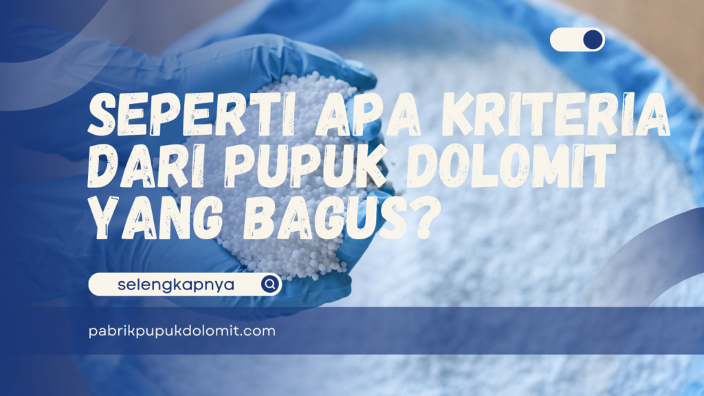 Seperti Apa Kriteria dari Pupuk Dolomit yang Bagus?