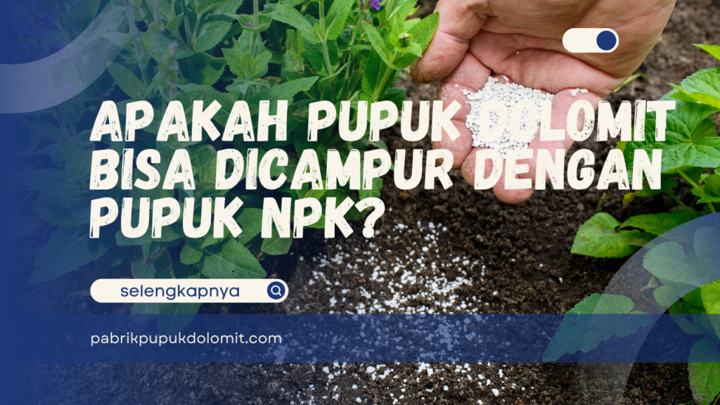 Apakah Pupuk Dolomit bisa Dicampur dengan Pupuk NPK?