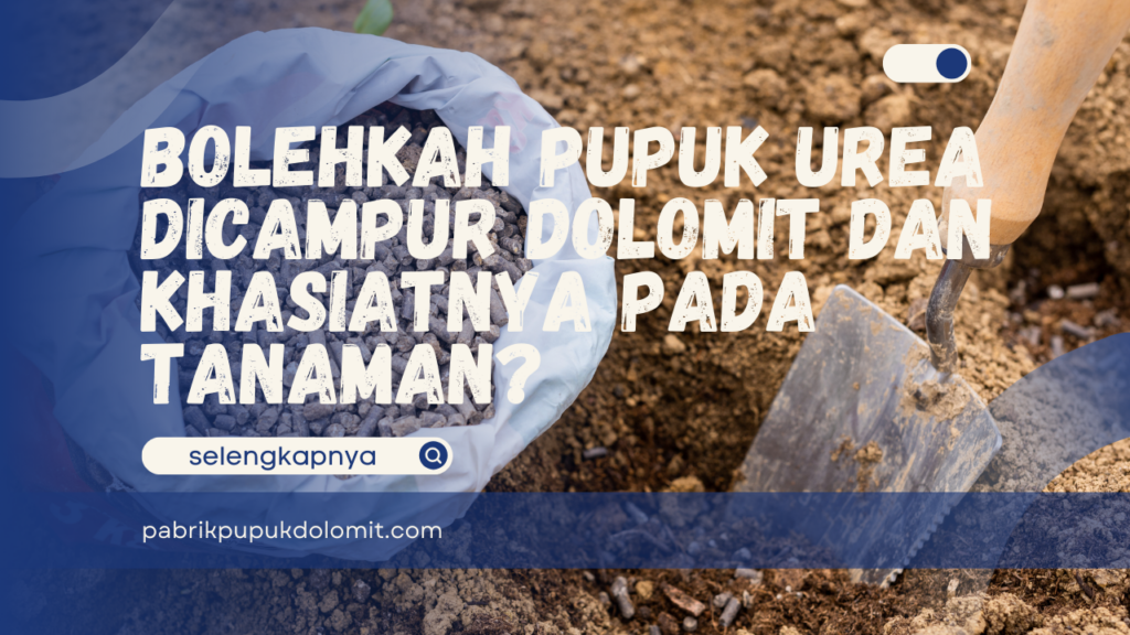 Bolehkah Pupuk Urea Dicampur Dolomit dan Khasiatnya pada Tanaman?