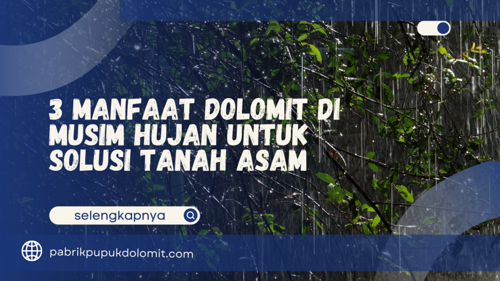 Manfaat Dolomit di Musim Hujan