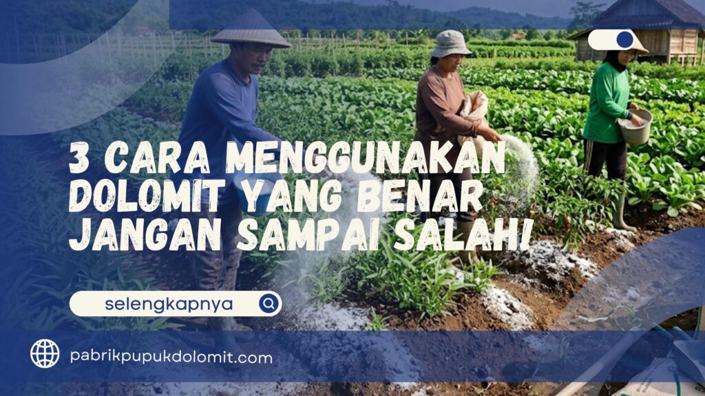 Cara Menggunakan Dolomit yang Benar