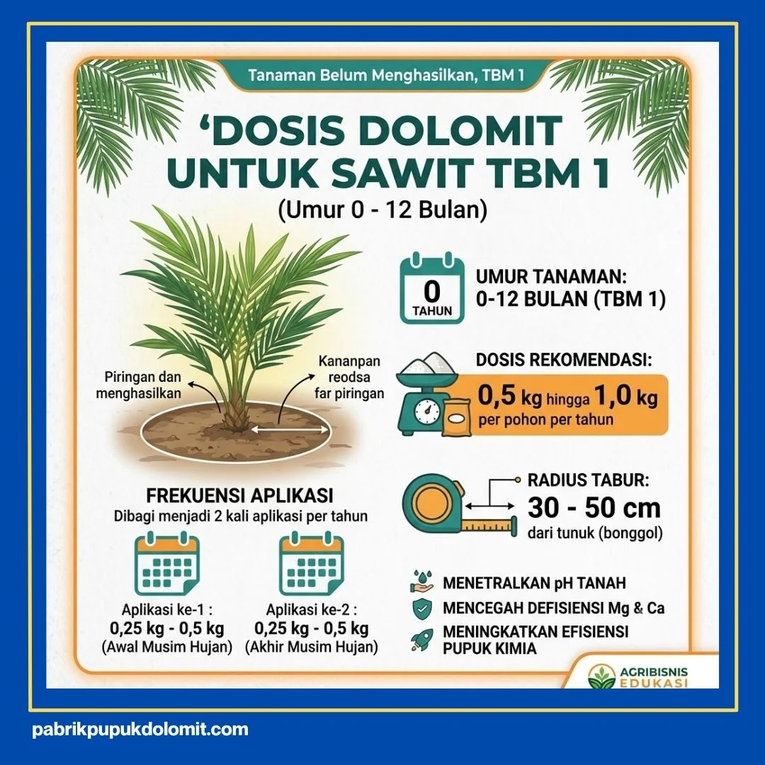 Dosis Dolomit untuk Sawit TBM