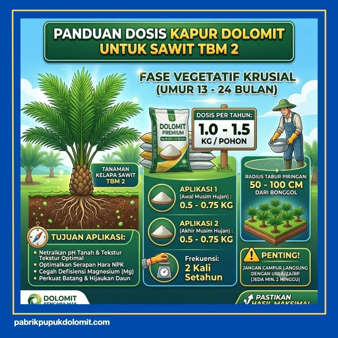 Dosis Dolomit untuk Sawit TBM