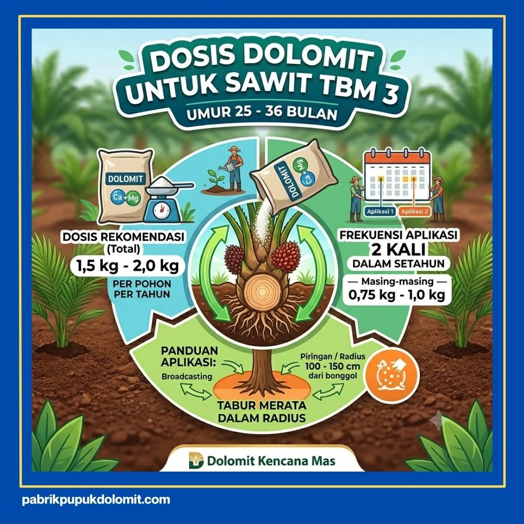 Dosis Dolomit untuk Sawit TBM