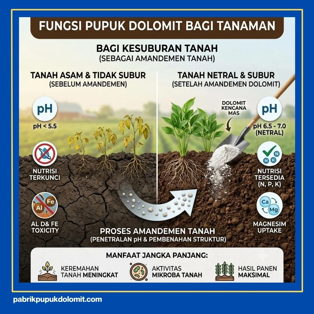 Fungsi Pupuk Dolomit Bagi Tanaman