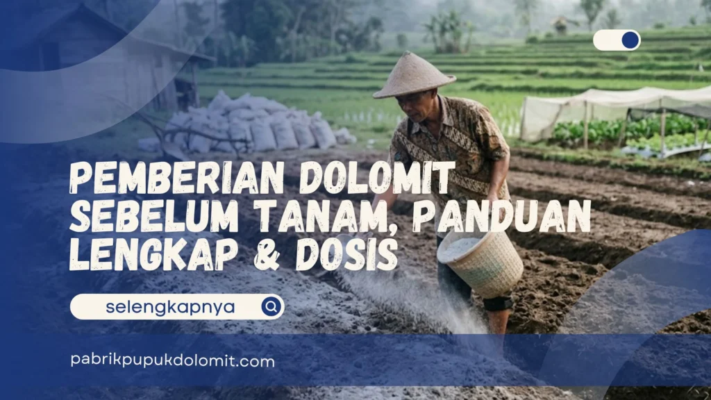 Pemberian Dolomit Sebelum Tanam