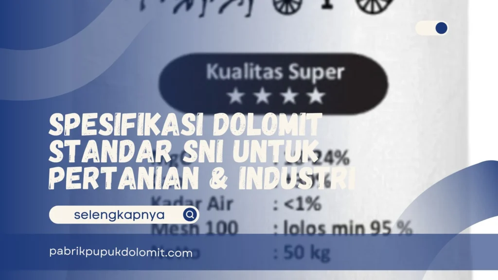 Spesifikasi Dolomit