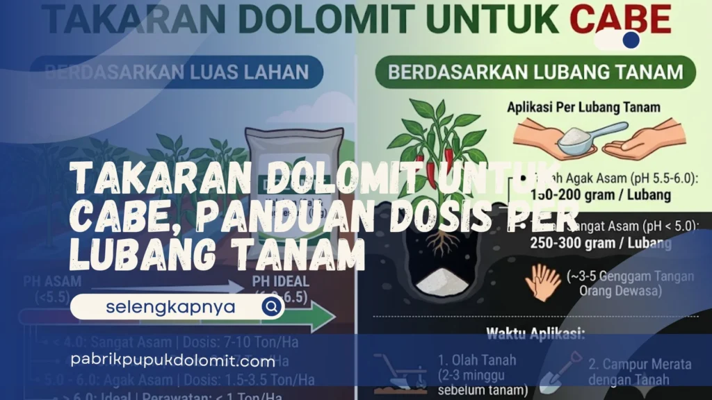Takaran Dolomit untuk Cabe