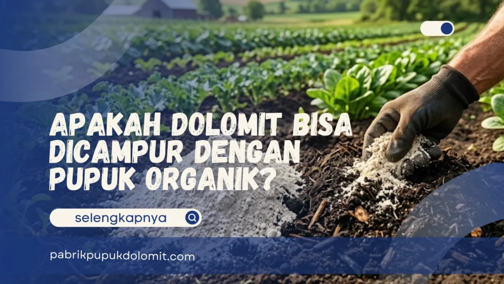 Apakah Dolomit Bisa Dicampur dengan Pupuk Organik