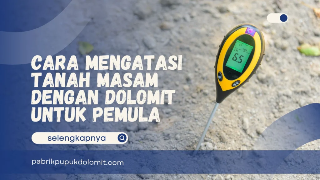 Cara Mengatasi Tanah Masam dengan Dolomit