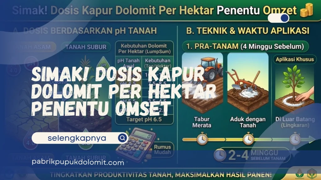 Dosis Kapur Dolomit per Hektar
