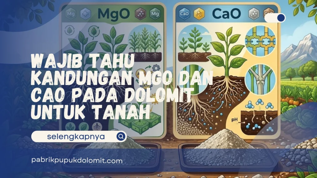 Kandungan MgO dan CaO pada Dolomit