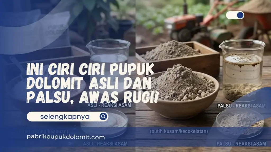 Ciri Ciri Pupuk Dolomit Asli dan Palsu